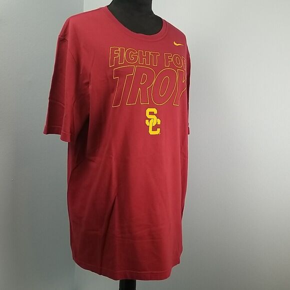 USC Trojans Nike Fight For Troy Short Sleeve Shirt Mens Crimson SC NCAA Big Ten - Picture 3 of 8